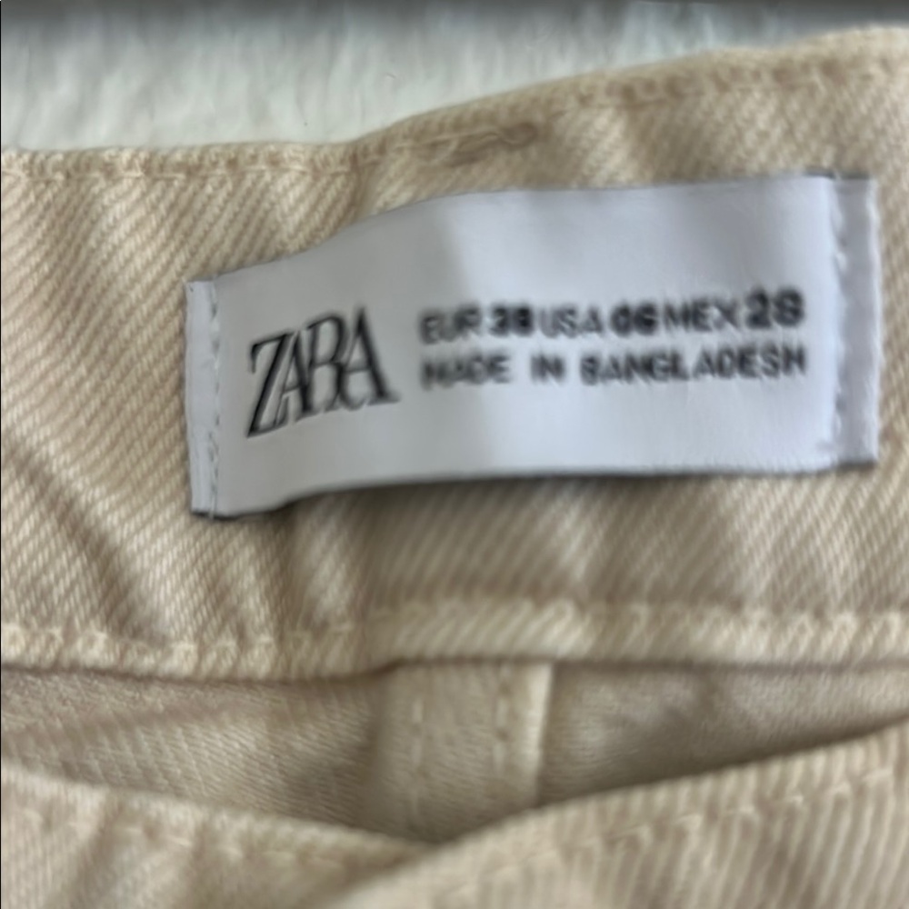 Zara woman Beige Straight Jeans - Picture 2 of 12
